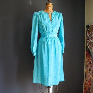 70's Aqua 2-Piece Skirt Set by Kono NY